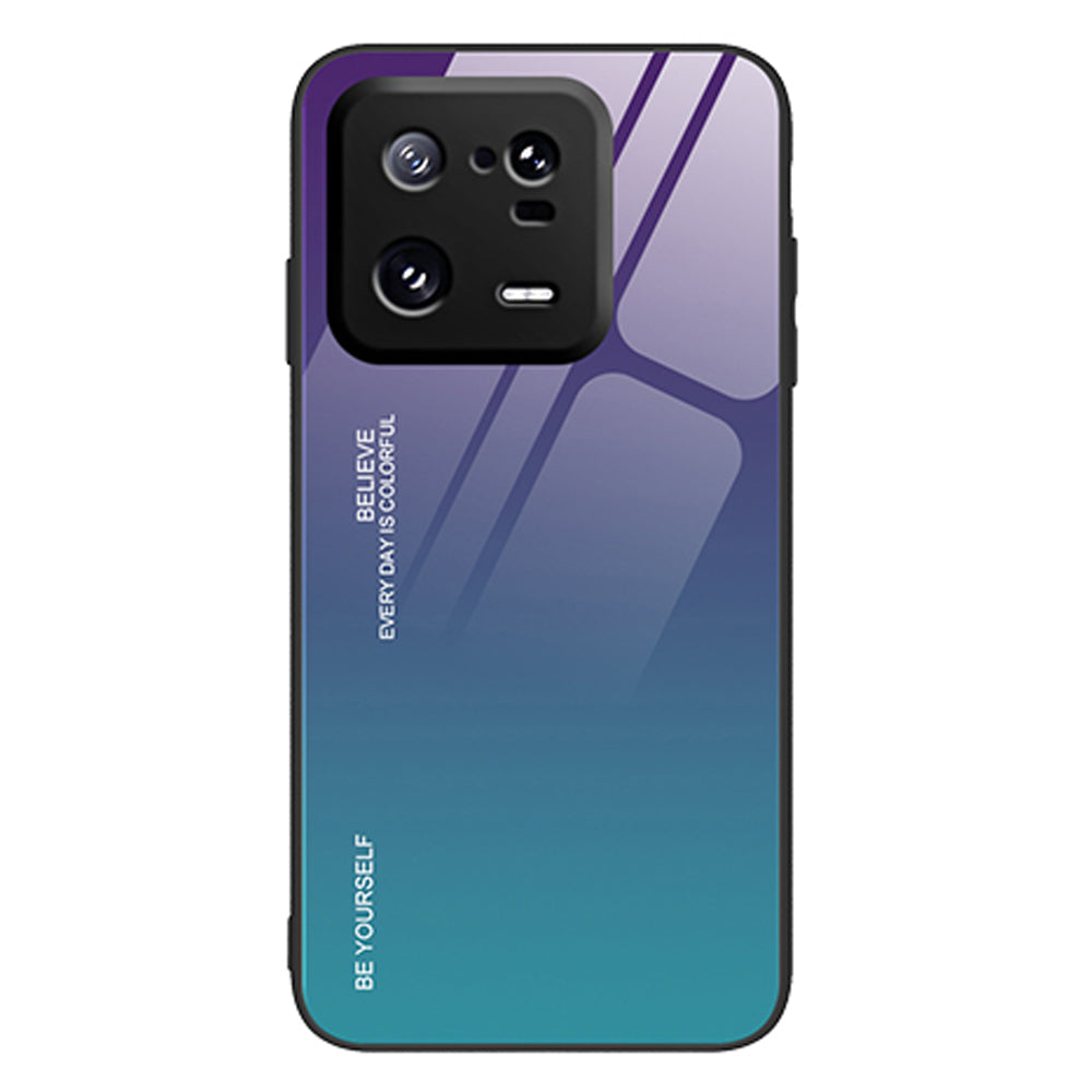 For Xiaomi 13 Pro 5G Gradient Color Phone Case Tempered Glass PC Back TPU Bumper Design Anti-Scratch Phone Cover For Xiaomi 13 Pro 5G Gradient Color Phone Case Tempered Glass PC Back TPU Bumper Design Anti-Scratch Phone Cover
